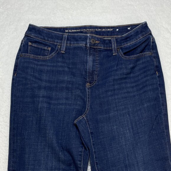 Chicos Jeans Womens Size US 8 So Slimming Girfriend Slim Crop High Rise 30x23 - Picture 2 of 12